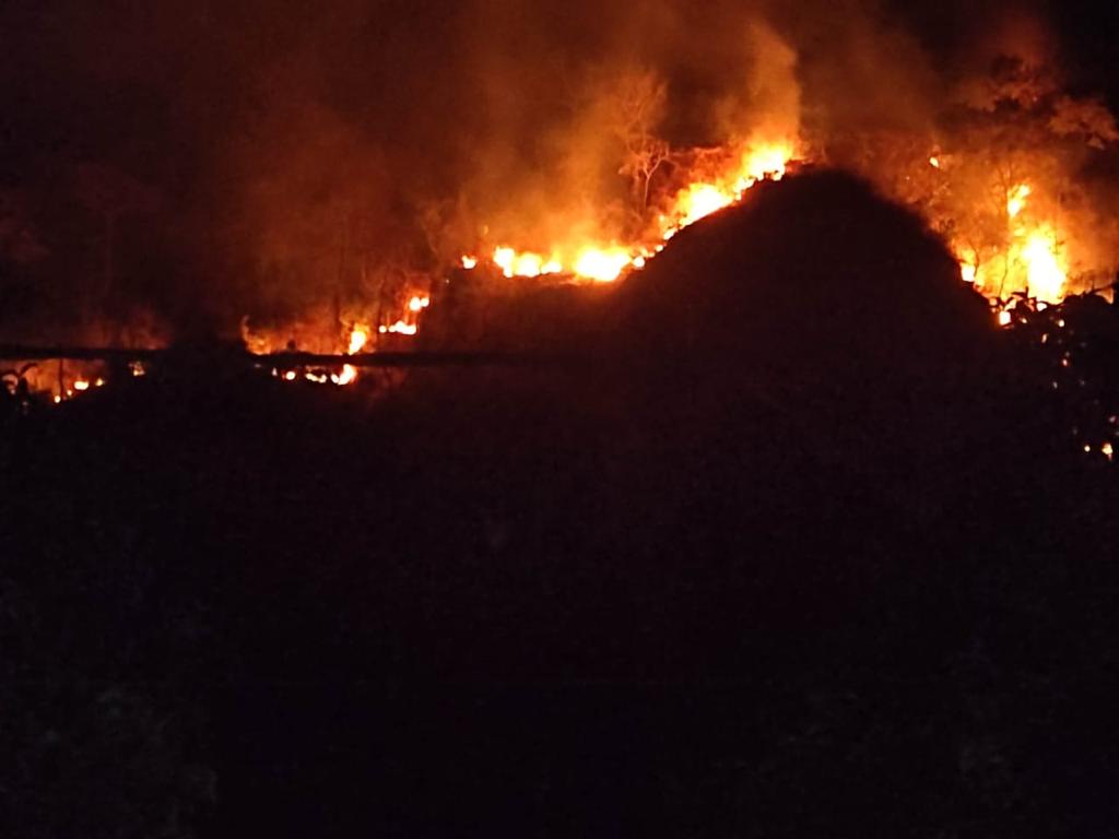 Kebakaran Terjadi di Lereng Gunung