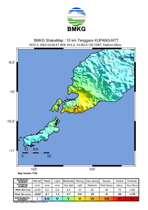 Gempa M6,6 Guncang Kuat NTT