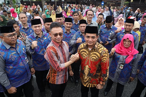 Akhiri Jabatan Wali Kota dan Wakil Wali Kota, Suasana Haru Lepas Edi Kamtono-Bahasan