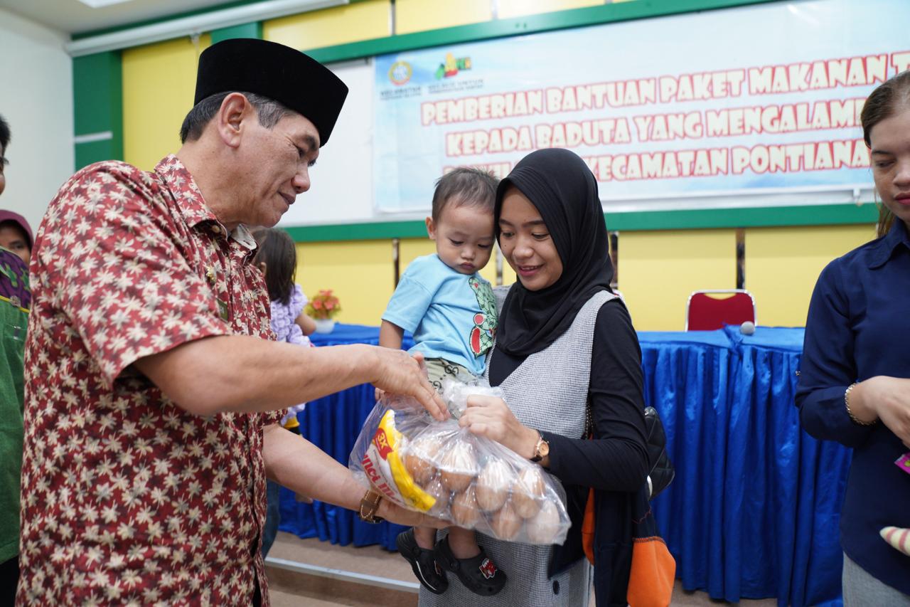 50 Baduta Terima Bantuan Paket Makanan Tambahan dari Pemkot Pontianak