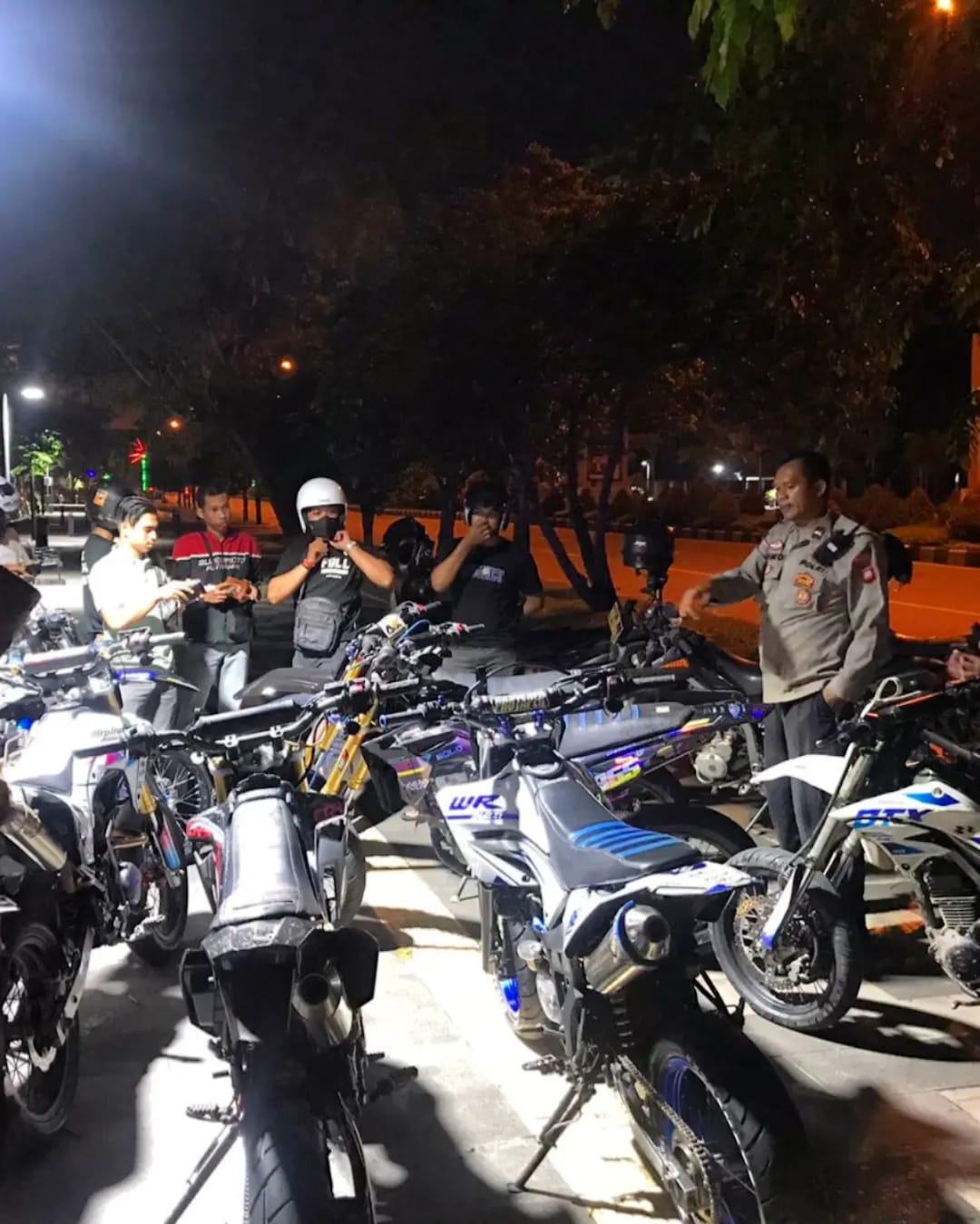 11 Unit Sepeda Motor Berknalpot Brong Diangkut ke Mapolsek Selatan