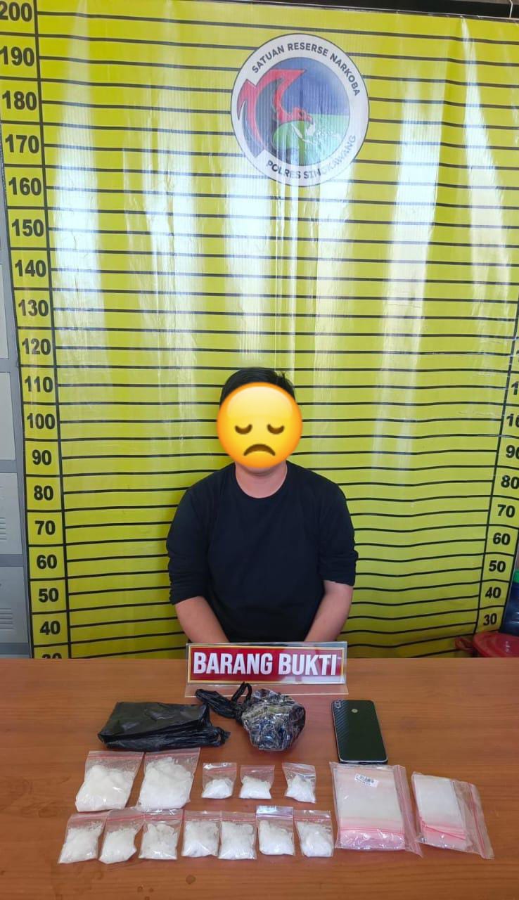 Salah Seorang Pengedar Sabu di Singkawang Diringkus, 201,71 Gram Diamankan