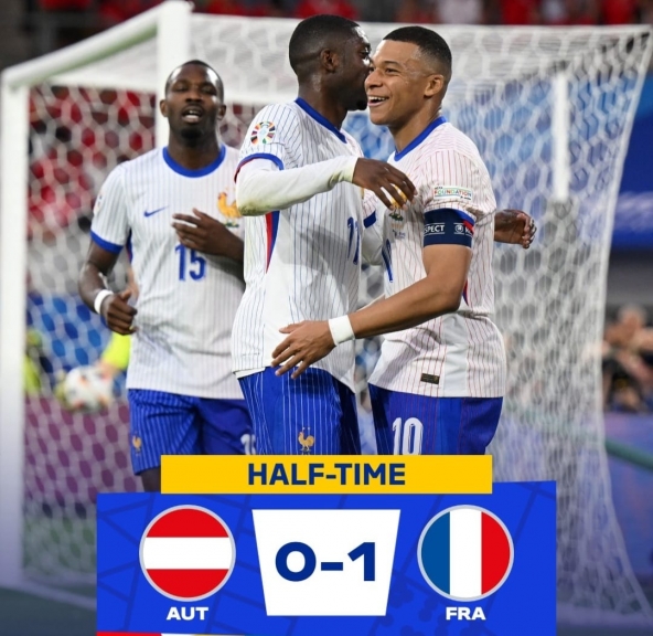 Piala Eropa 2024 : Gol Bunuh Diri Austria Menangkan Prancis 1-0