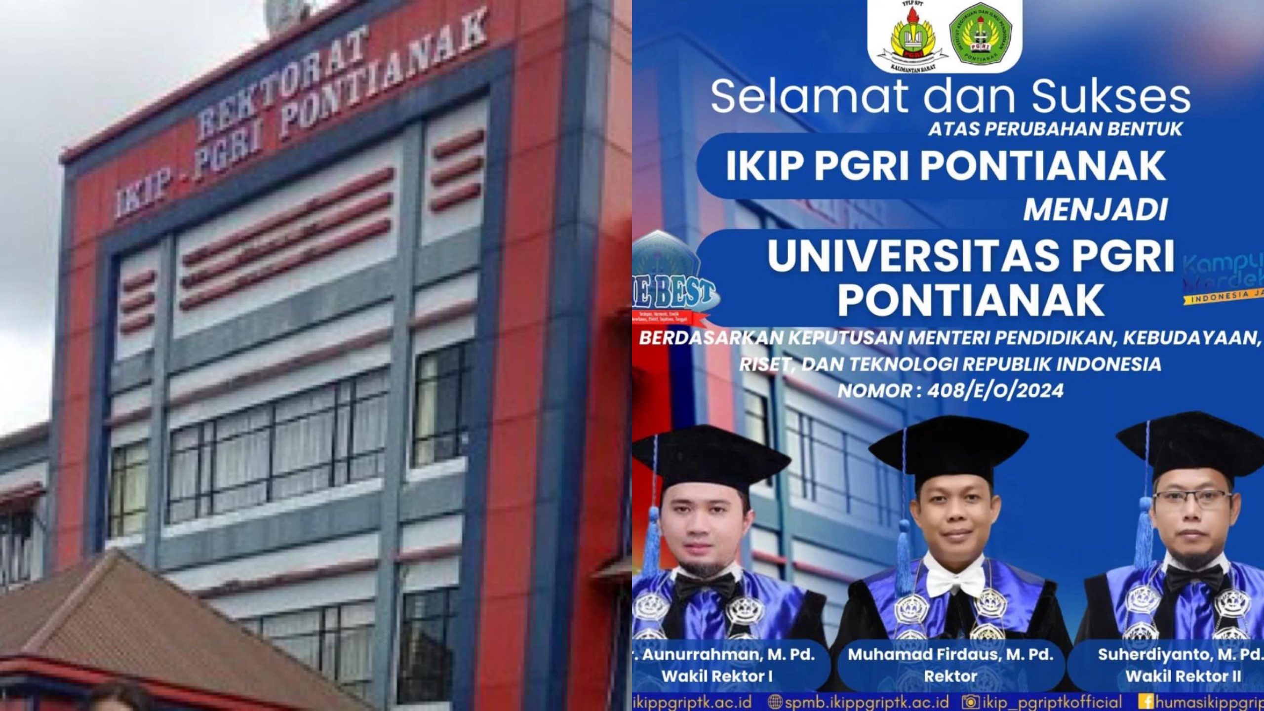 Mendikbudristek Sahkan IKIP PGRI Pontianak menjadi Universitas PGRI Pontianak