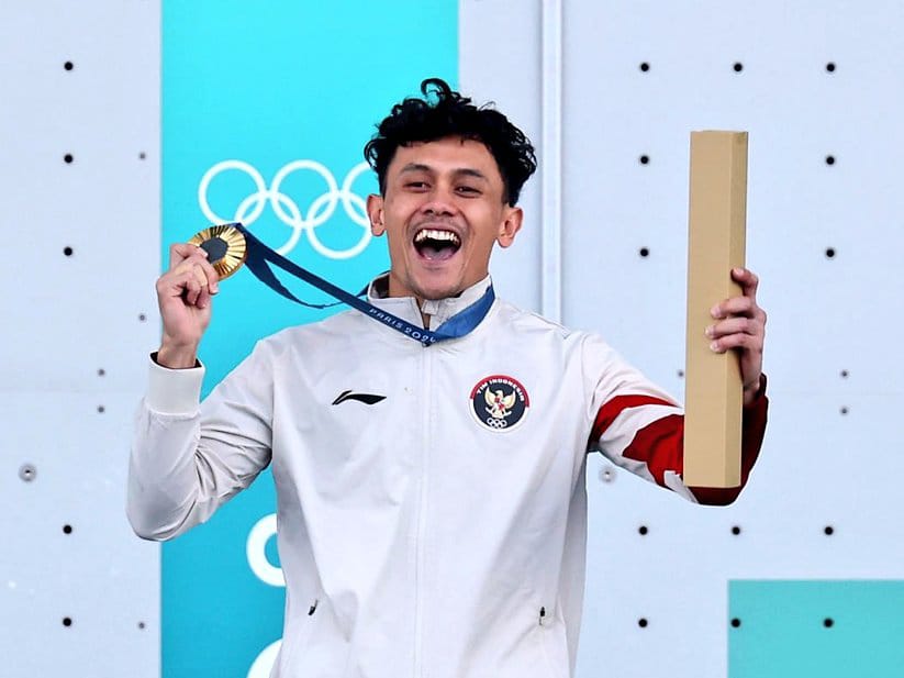 Atlet Indonesia Asal Kalbar, Veddriq Leonardo Raih Emas di Olimpiade Paris 2024