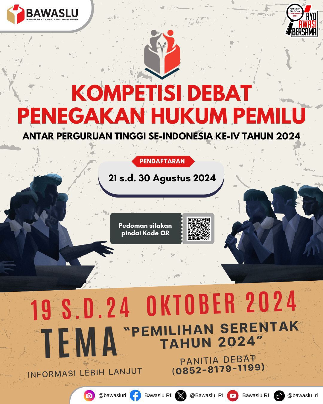 Kompetisi Debat Penegakan Hukum Pemilu Antar Perguruan Tinggi se-Indonesia Kembali Digelar