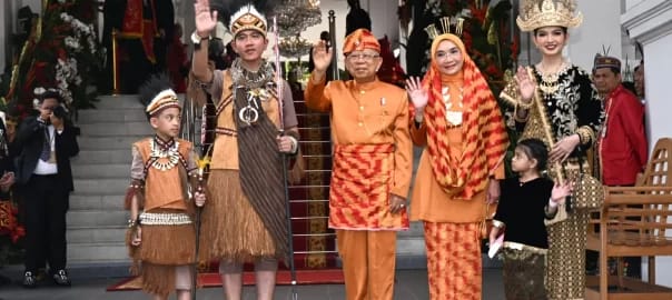 Pontianak Bangge, Wapres Ma’ruf Amin Kenakan Telok Belanga
