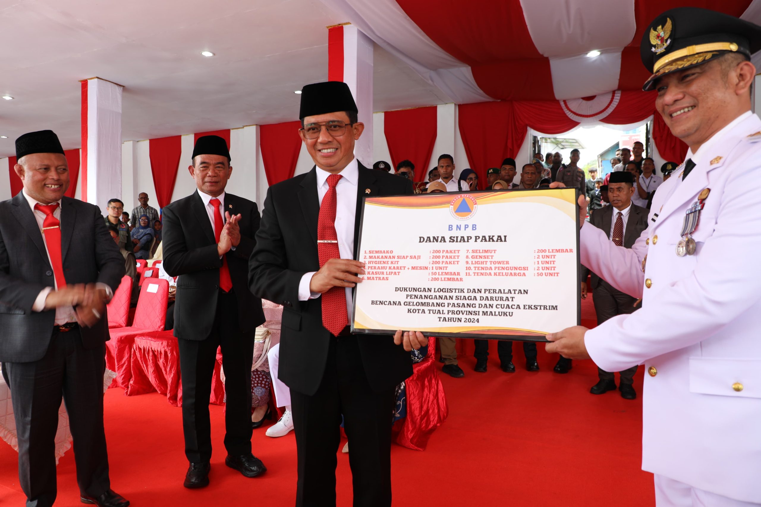 Peringati Kemerdekaan RI di Kota Tual, Kepala BNPB Perkuat Kesiapsiagaan Bencana Bagi Masyarakat