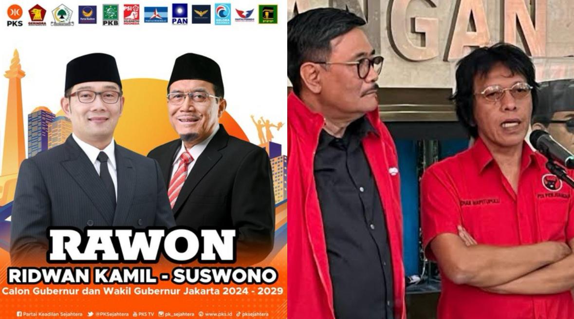 12 Parpol Dukung Ridwan Kamil-Suswono, PDIP Terisolasi di Pilkada Jakarta