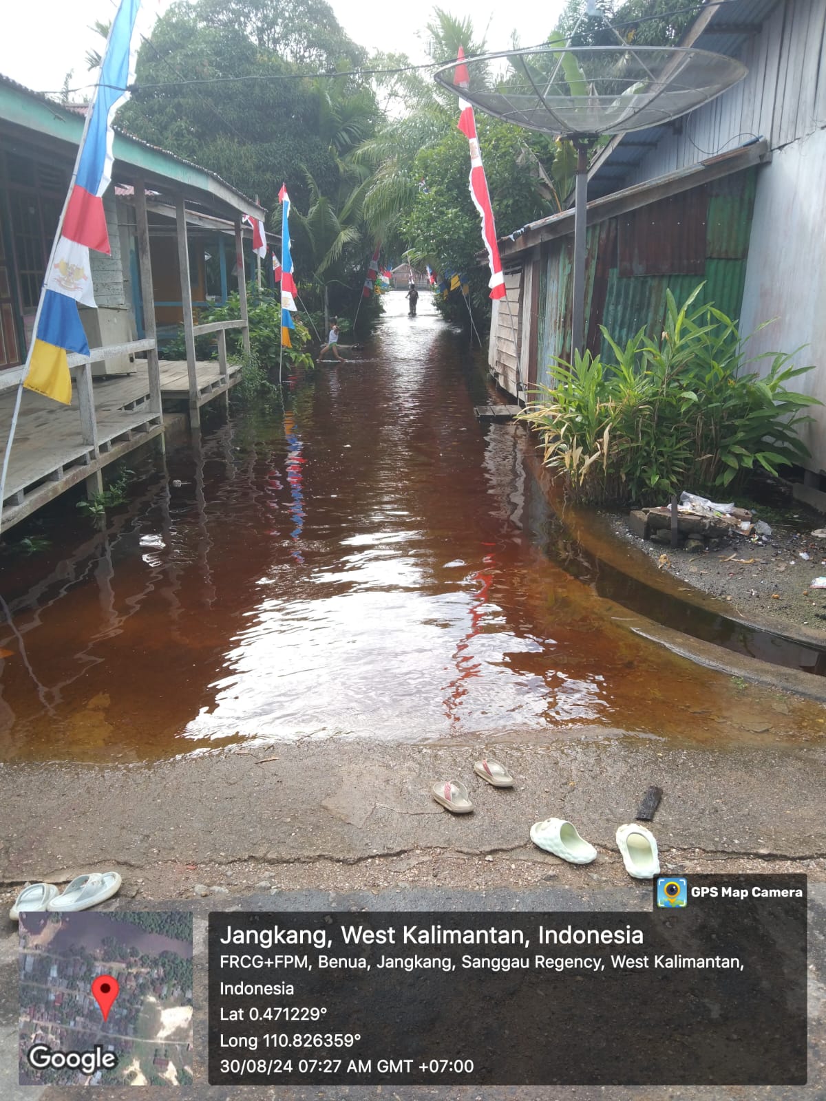 Banjir Rendam Dua Desa di Sanggau  ⁣