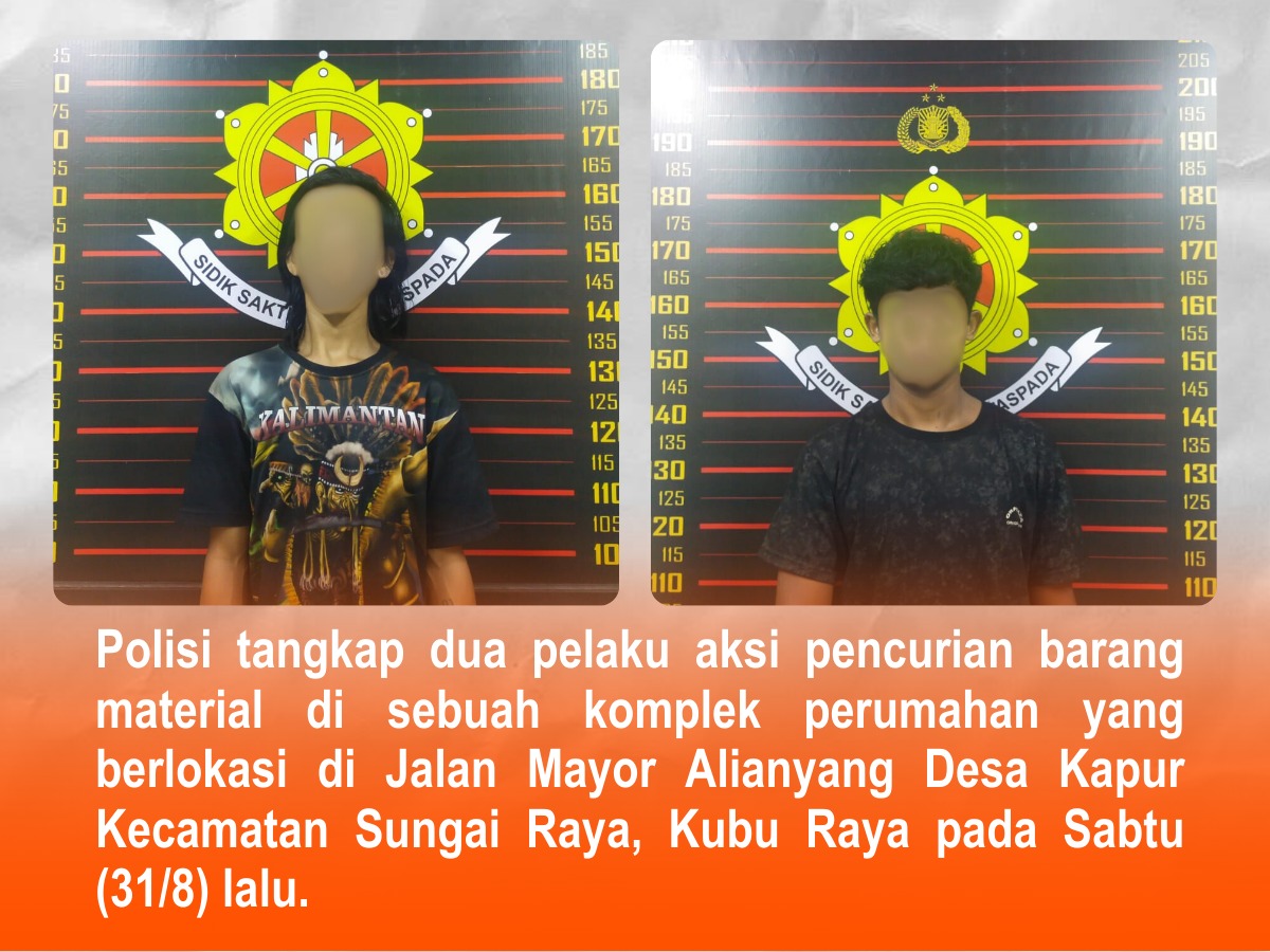 Curi Material untuk Rehap Rumah, AS dan SA Ditangkap Polisi
