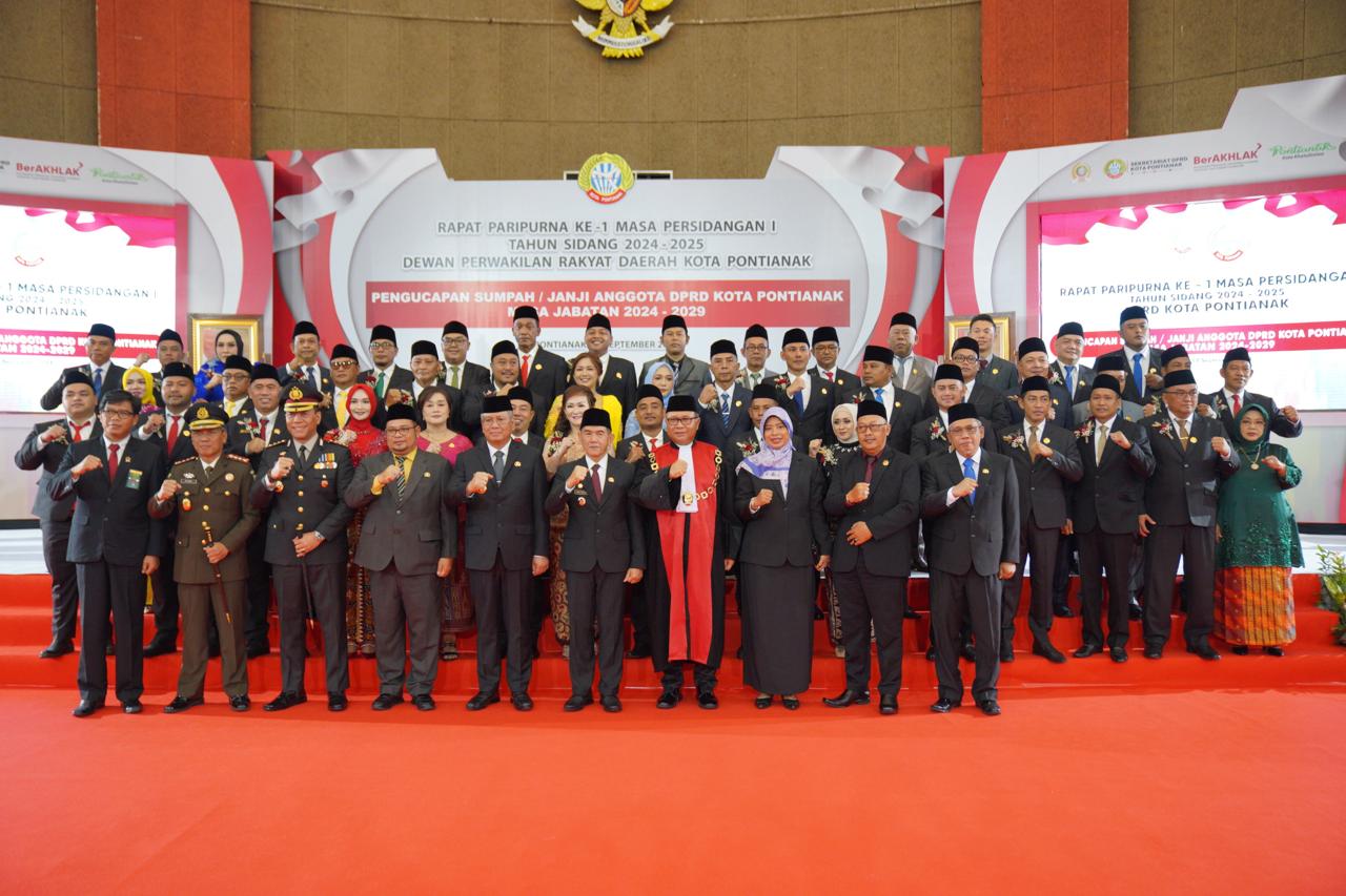 45 Anggota DPRD Kota Pontianak 2024-2029 Resmi Dilantik