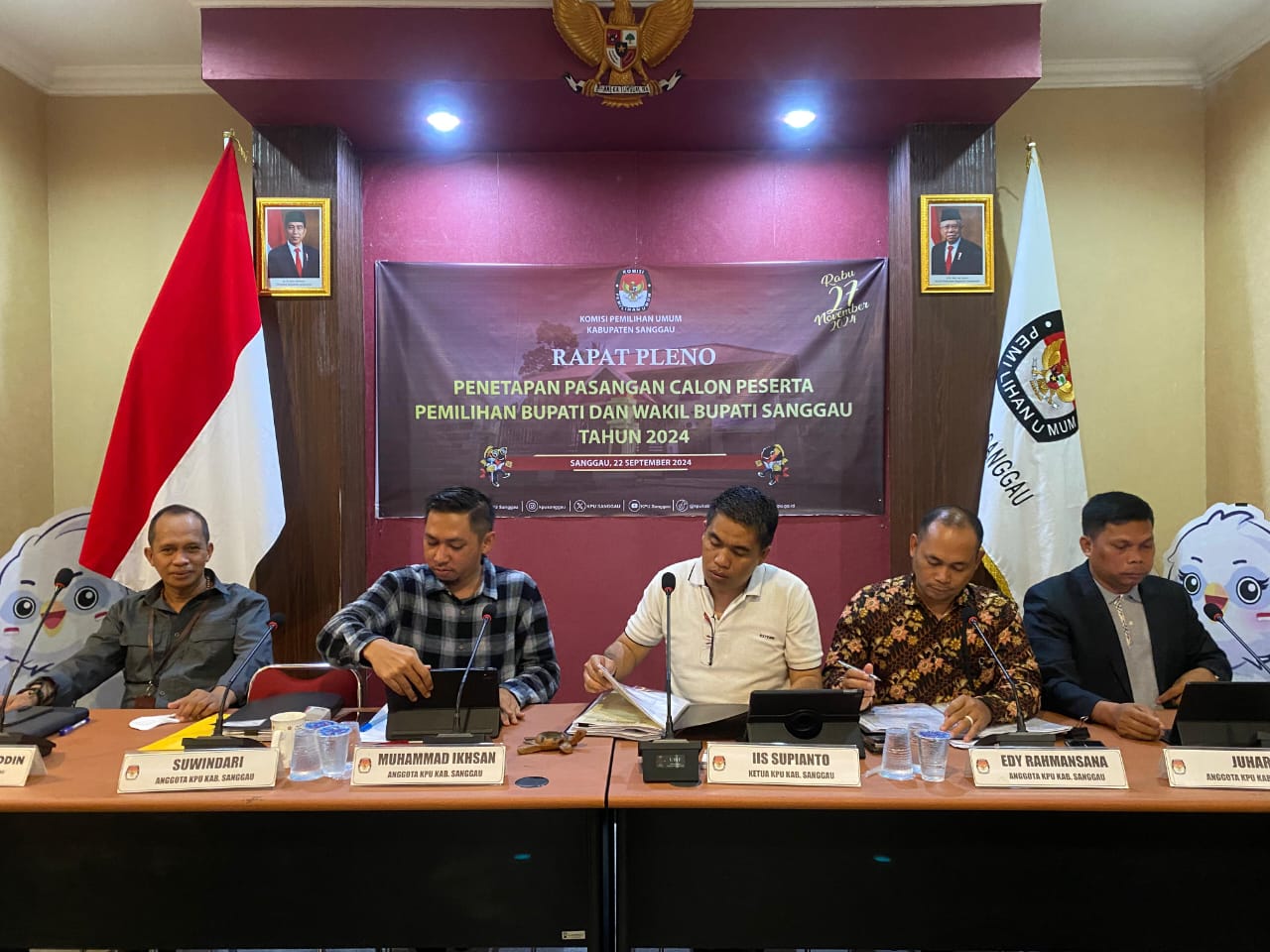 Tiga Pasangan Calon Bupati dan Wakil Bupati Sanggau Ditetapkan