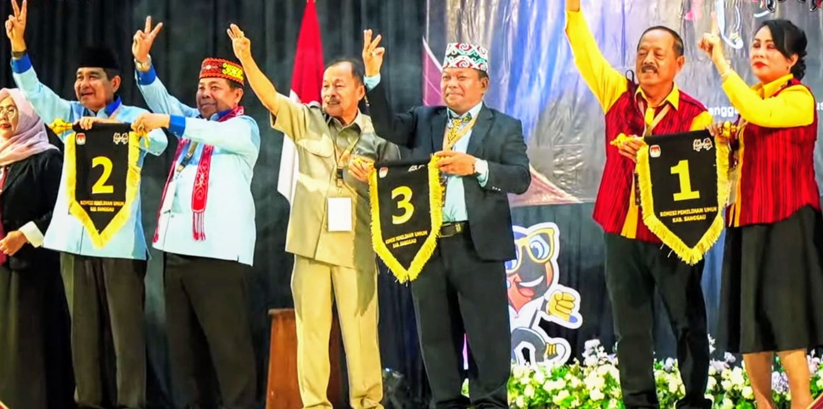 KPU Sanggau Tetapkan Nomor Urut Pasangan Calon Bupati dan Wakil Bupati