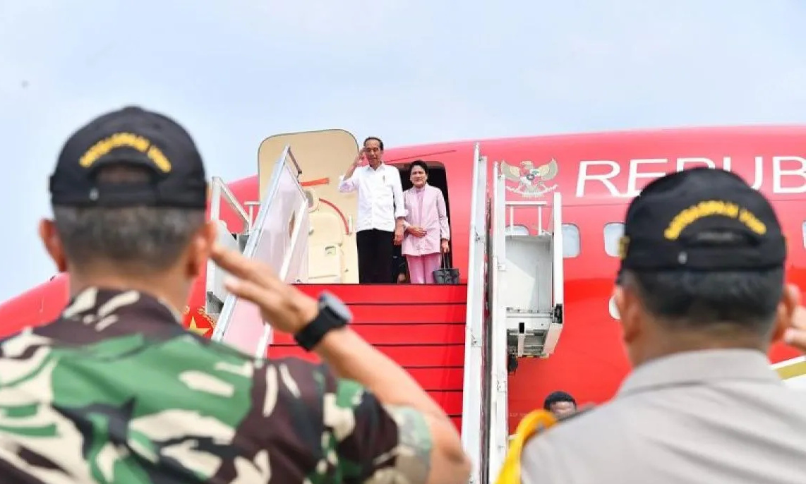Hadiri Nusantara TNI Fun Run, Presiden Jokowi Bertolak ke IKN