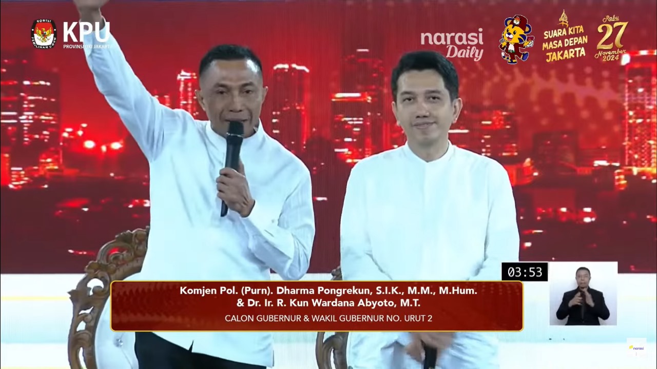 Dharma Pongrekun dalam Debat Pilgub Jakarta: Covid-19 Setingan Asing, Dukung Pramono Jadi Presiden, Sebut AI Mata-mata!