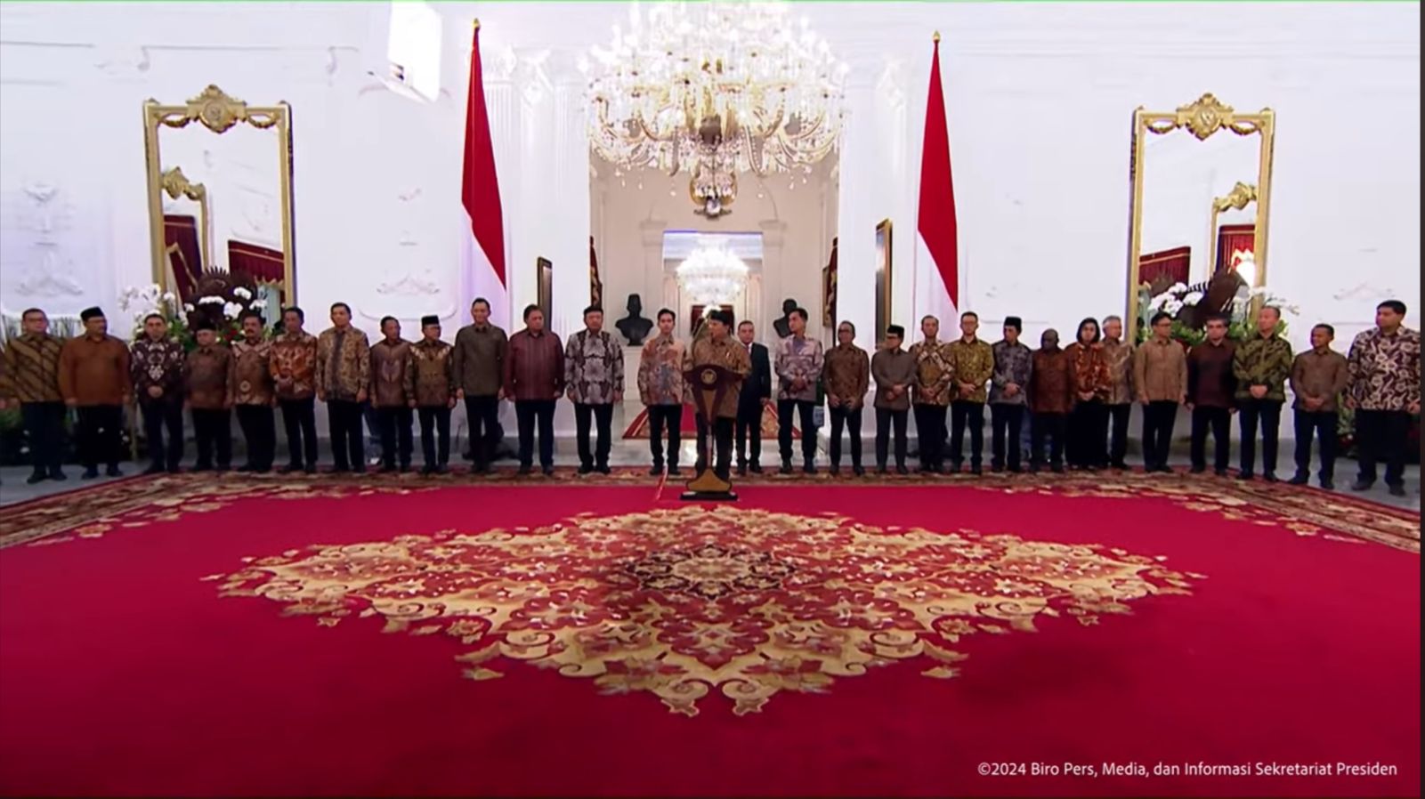 Prabowo Umumkan Kabinet Merah Putih, Ini Daftar Para Menteri