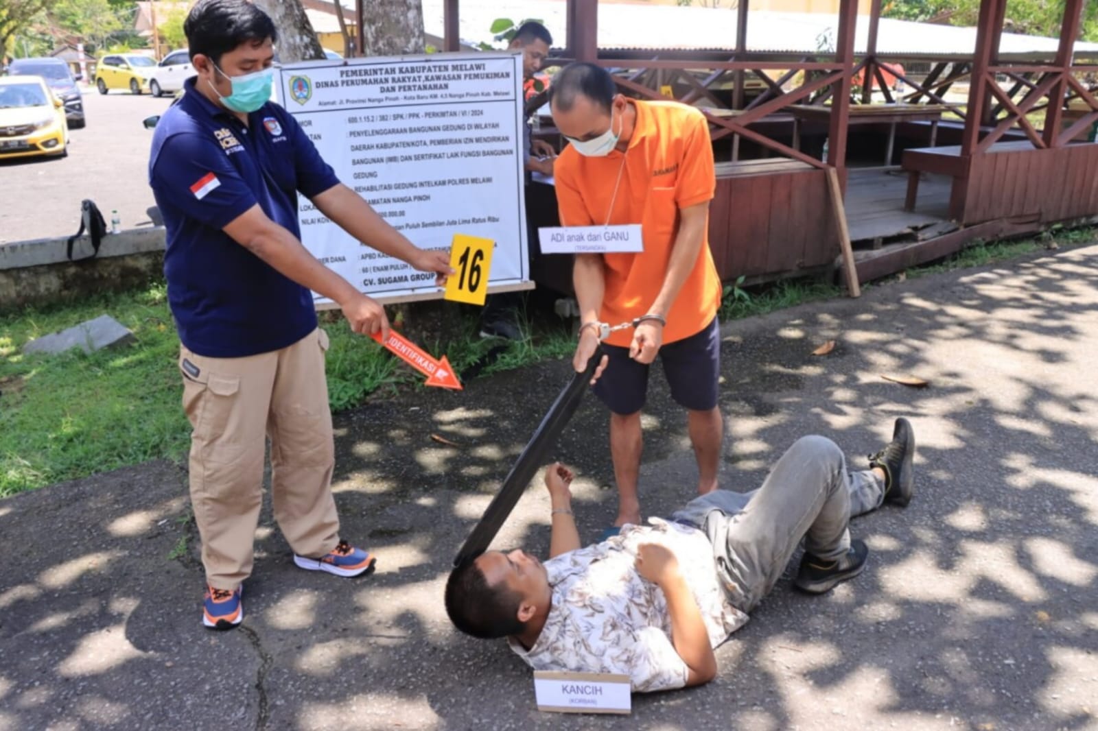 Polres Melawi Gelar Rekonstruksi Penganiayaan Berat yang Sebabkan Kematian