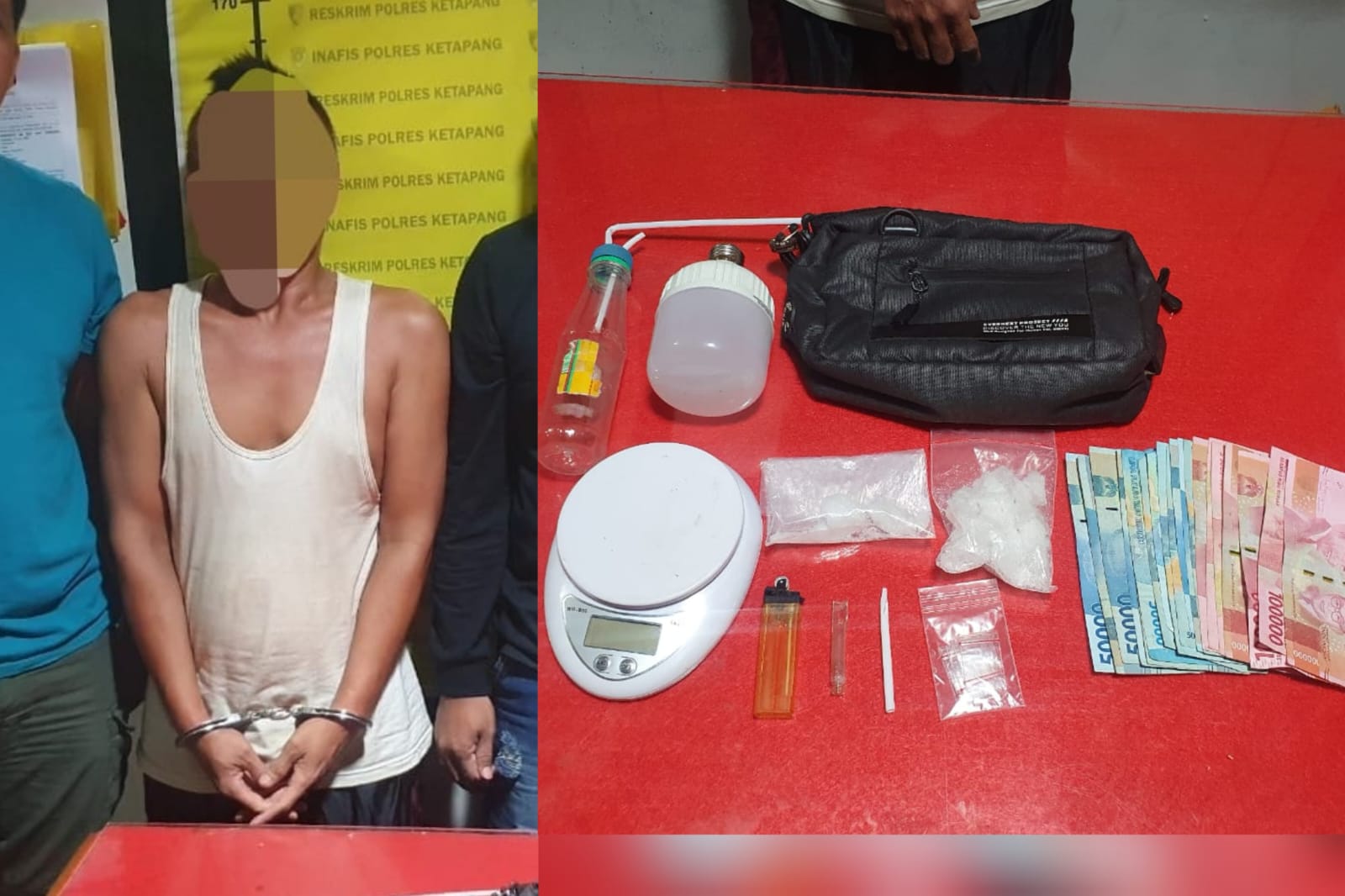 Bandar Sabu Di Nanga Tayap Berhasil Dibekuk Polisi, 55,51 Gram Narkoba Diamankan