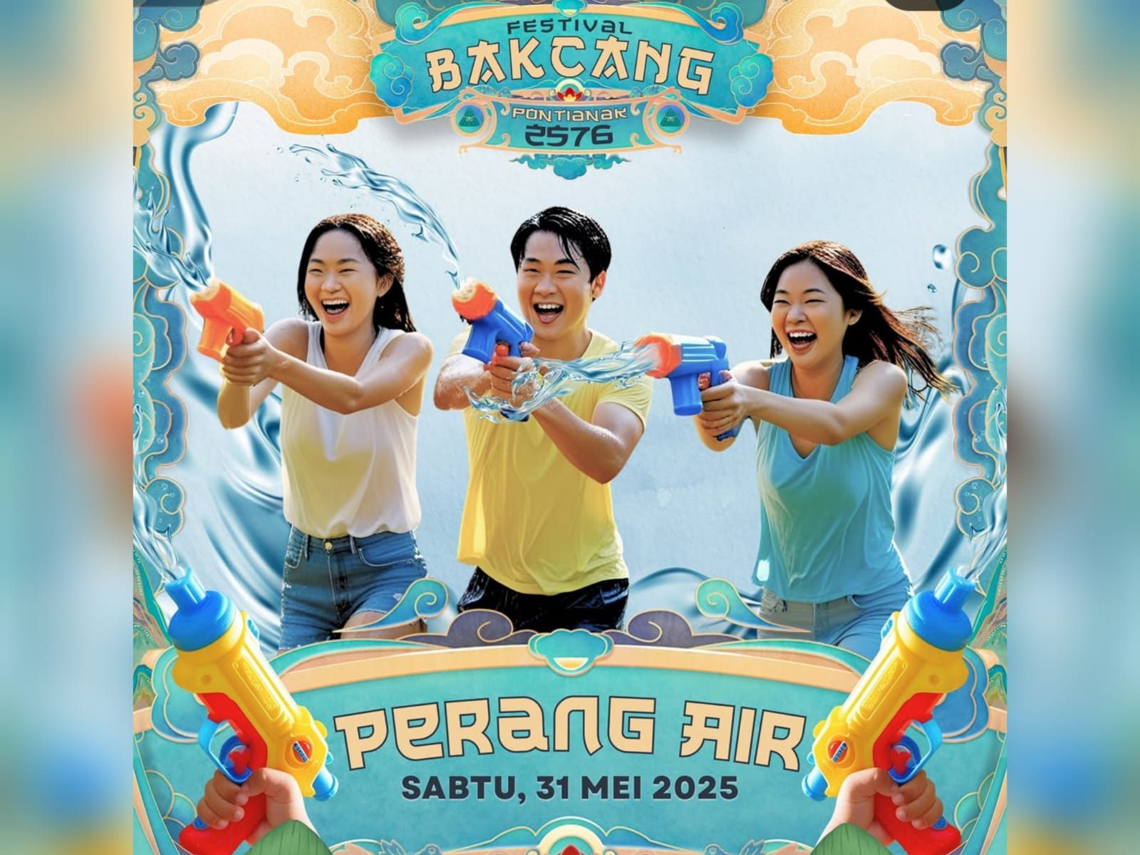 Guyuran Air & Tawa di Festival Bakcang Pontianak 2025: Ada Cian Cui ala Songkran!