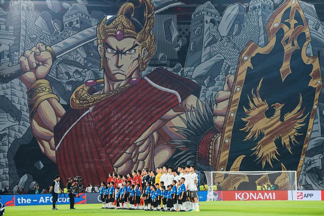 Potret Megah Koreografi Gatotkaca Timnas Indonesia Hiasi Laga Kontra China di Stadion GBK