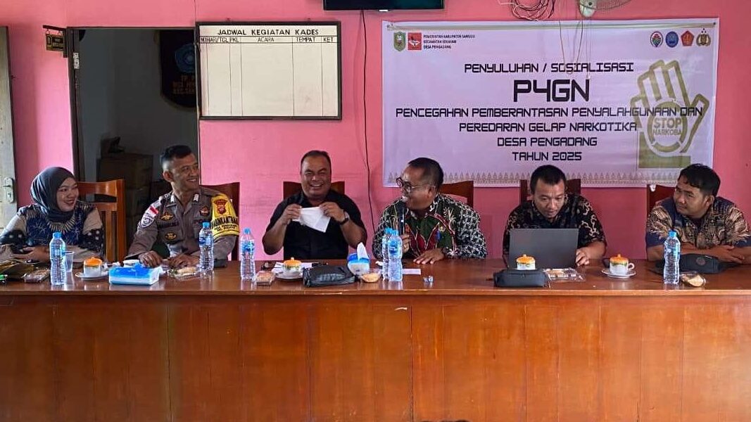 Pencegahan Narkoba di Desa Pengadang, Sinergi Polsek Sekayam dan Warga