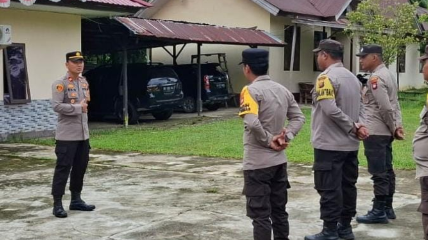 Kapolsek Baru Kuala Behe Tekankan Disiplin dan Pelayanan Prima Kepada Anggota