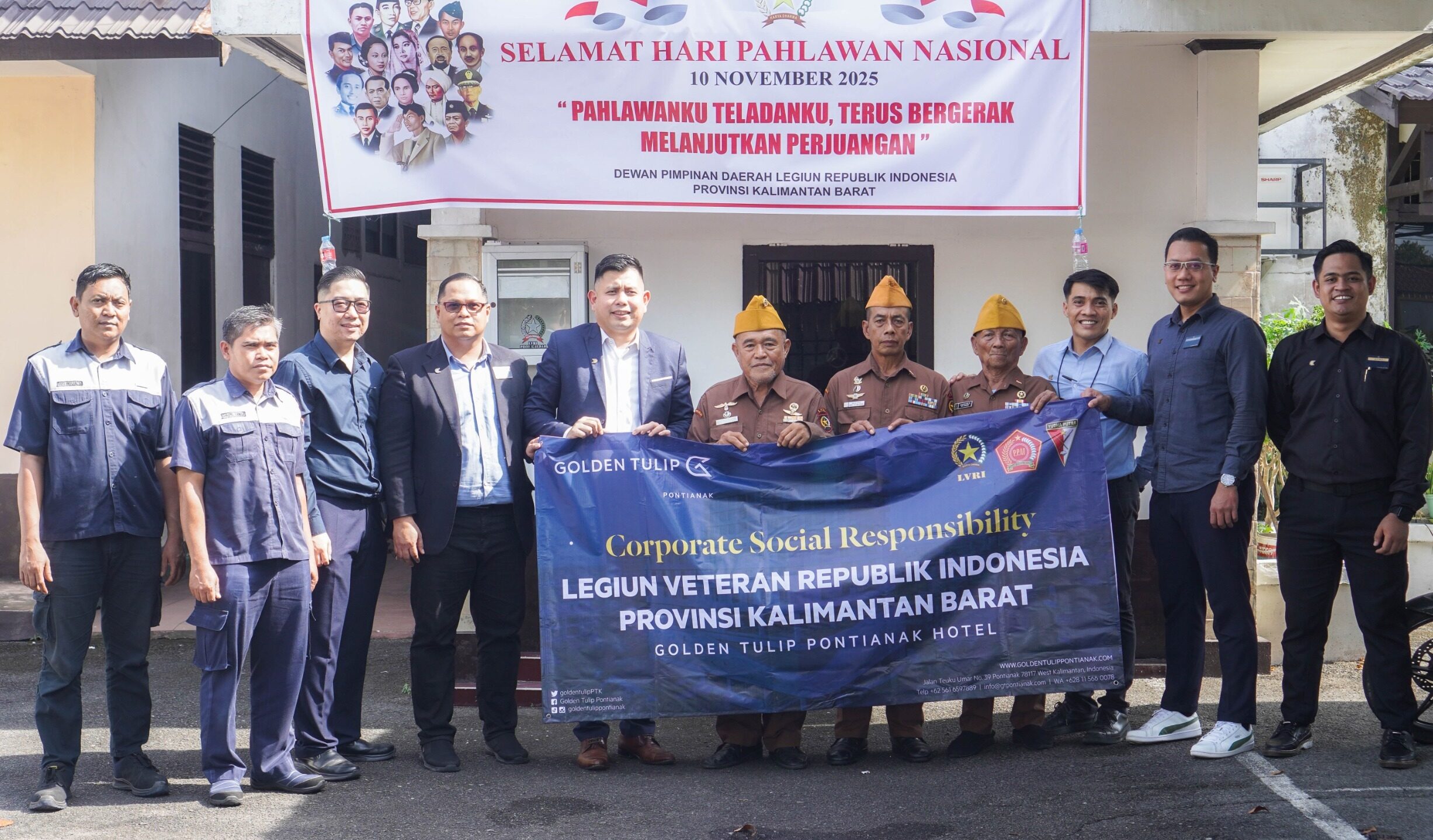 Golden Tulip Pontianak Gelar Aksi Sosial Veteran di Hari Pahlawan dan Zumba Sambut Hari Sumpah Pemuda