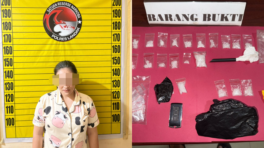 Simpan Belasan Paket di Lemari, Wanita Terduga Pengedar Sabu di Ngabang Diringkus Polres Landak