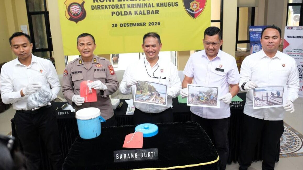 Tetapkan 10 Tersangka, Polda Kalbar Bongkar Jaringan PETI di Sanggau hingga Ketapang