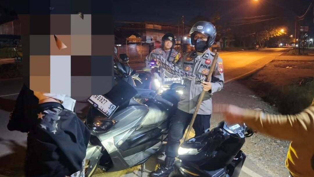 Polsek Pontianak Utara Peringatkan Bahaya Perang Sarung Berisi Senjata Tajam