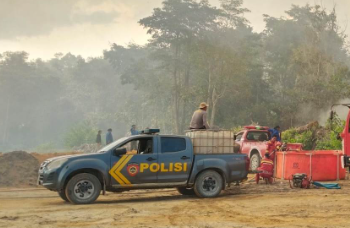 Polisi Periksa Saksi dan Ukur Luasan Terbakar dalam Penyelidikan Kebakaran Lahan di Tayan Hilir