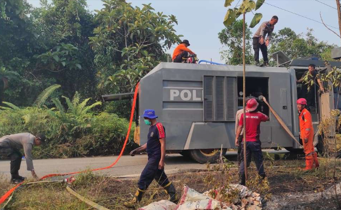 Polisi Selidiki Penyebab Kebakaran Hutan dan Lahan di Sanggau Permai