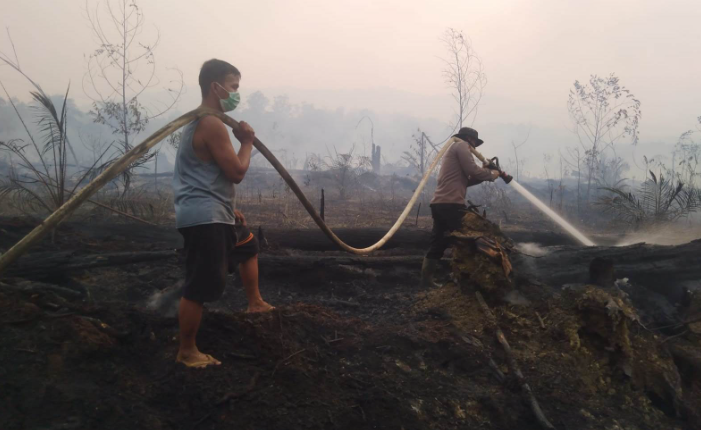 Kebakaran Lahan di Meliau, Ancam Rumah Warga