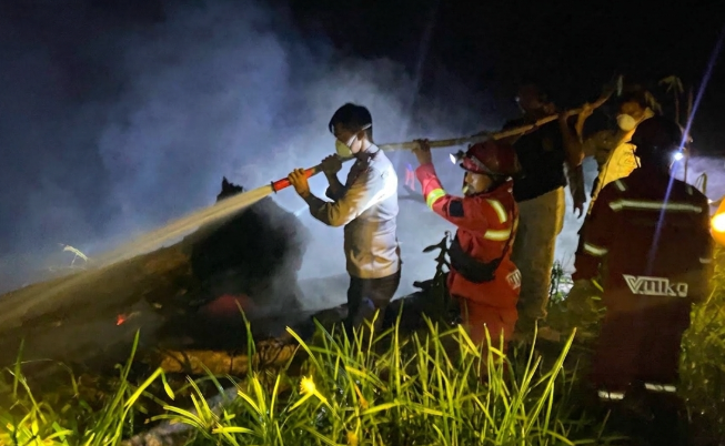 Polisi Selidiki Penyebab Kebakaran Lahan 0,7 Hektare di Desa Bungkang Sekayam