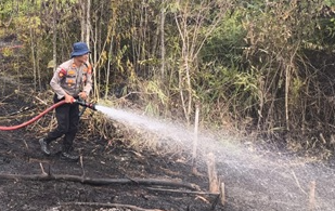 Bara Lahan Entodan Nyala Lagi, Polisi Imbau Warga Segera Lapor Titik Asap Dini