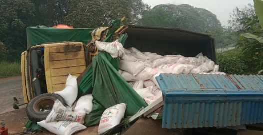 Dua Truk Bertabrakan di Jalan Trans Kalimantan Kubu Raya