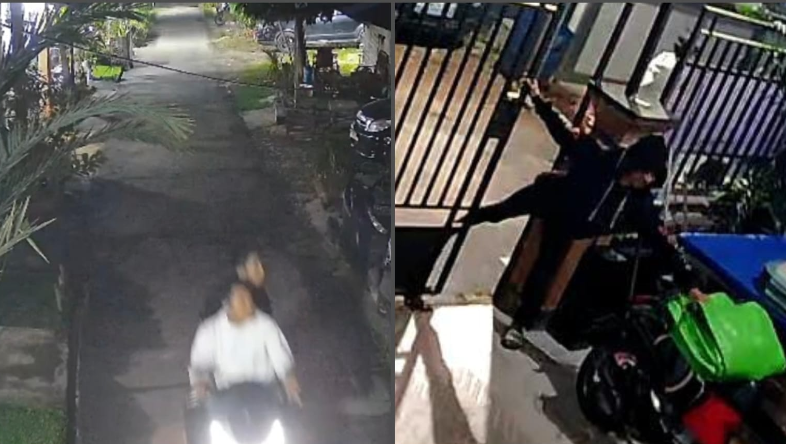 CCTV Rekam Aksi Pencurian di Gang Purnama Baru, Dua Pelaku Kabur Bawa Terpal