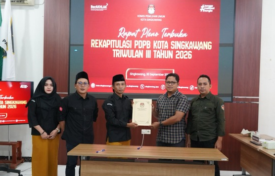 KPU Singkawang Tetapkan 179.371 Pemilih pada PDPB Triwulan III 2026