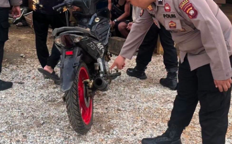 12 Motor Berknalpot Brong Ditertibkan di Sekayam Sanggau, Pengendara Diminta Ganti Knalpot