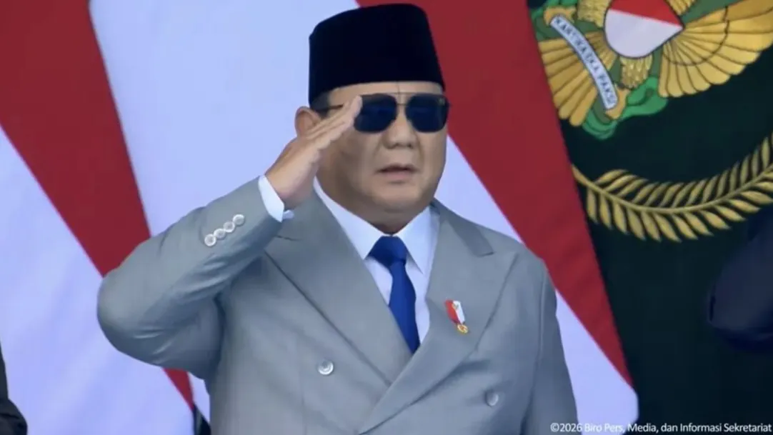 Prabowo Pimpin Upacara HUT ke-81 TNI di Cilangkap