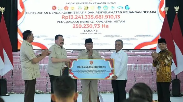 Kejagung Serahkan Rp13,24 Triliun Hasil Penertiban Kehutanan ke Negara