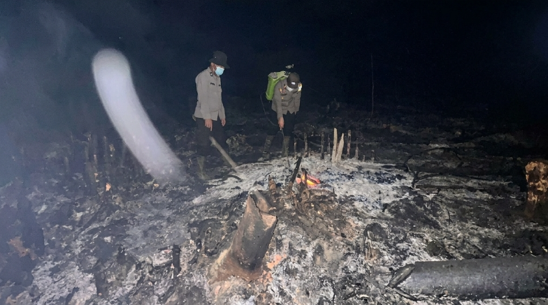 Titik Panas di Desa Menyabo Terdeteksi Satelit, Polisi Lakukan Pengecekan Lapangan
