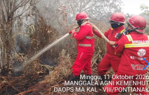 Karhutla di Mempawah Timur Membakar Lebih dari 2 Hektare, Pemadaman Berlanjut