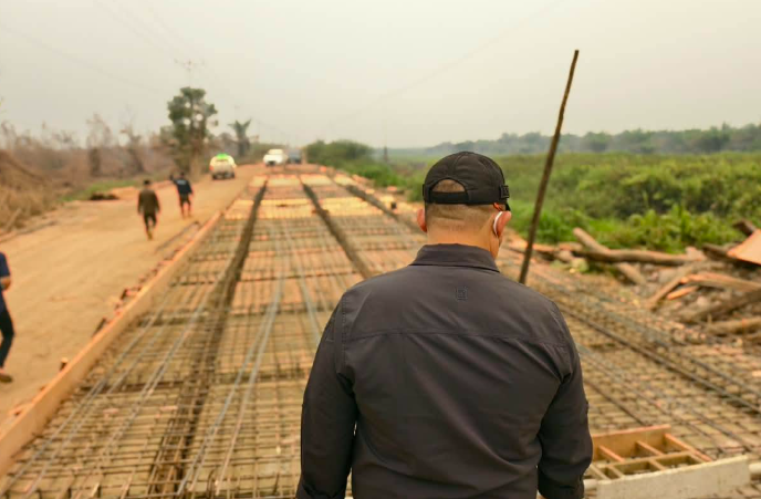 Progres Pembangunan Jalan Pelang Kepuluk Ketapang Tembus 85 Persen Ditargetkan Rampung November