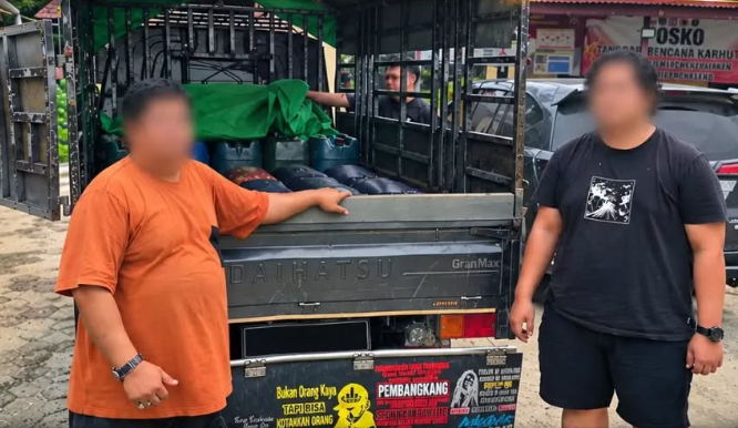 Satreskrim Polres Bengkayang Bekuk Terduga Penimbun BBM Bersubsidi