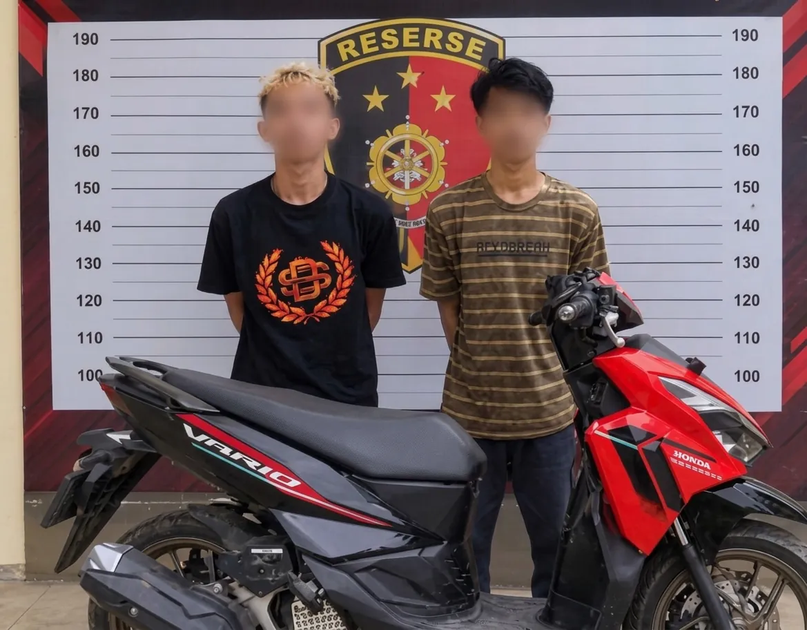 Polsek Sanggau Ledo dan Ledo Tangkap Dua Terduga Pelaku Curanmor di Bengkayang