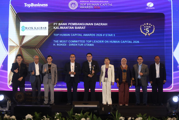 Bank Kalbar Raih Predikat TOP Human Capital Awards 2026 Bintang Lima di Jakarta
