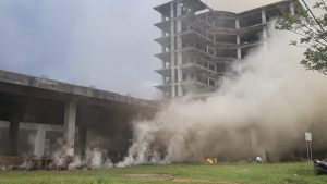 Tower Mangkrak Bermasalah Untan Terbakar