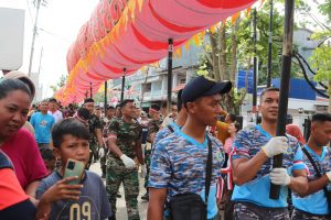 Sinergitas TNI-Polri Bersama Masyarakat Gerakkan Naga Raksasa